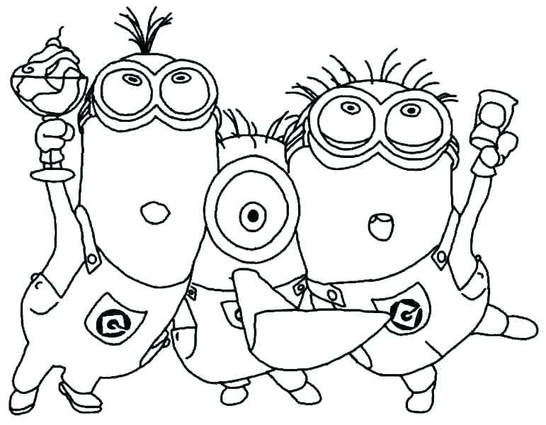 771x600 Minion Printable Coloring Pages Strikingly Beautiful Minions