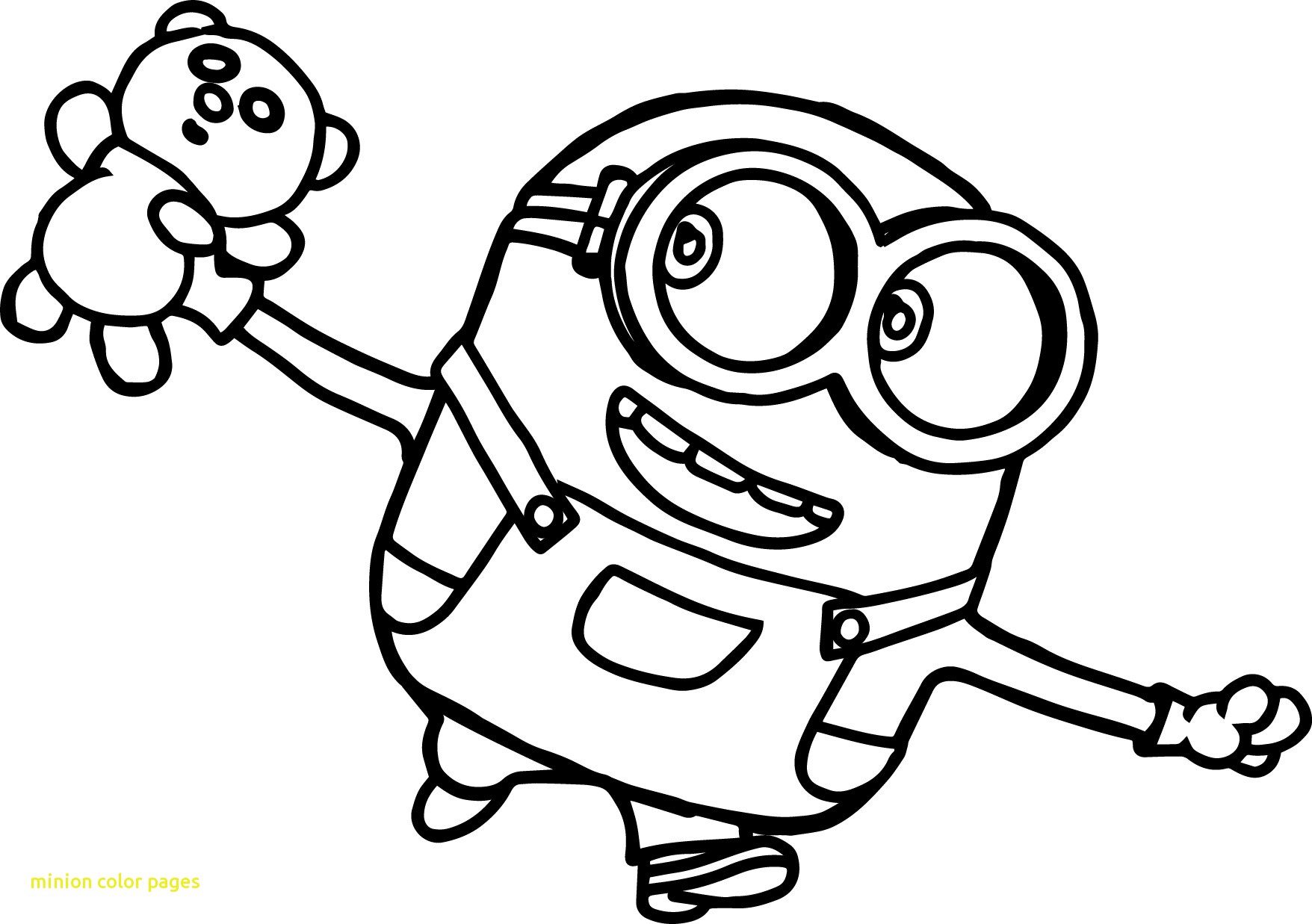 1756x1237 Important Bob The Minion Coloring Pages Color With Minions Movie