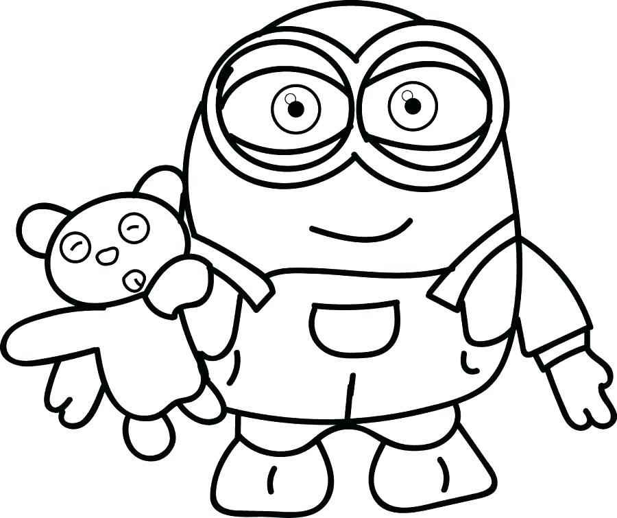 900x755 Bob The Minion Coloring Pages