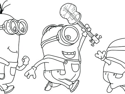 440x330 Free Online Minion Coloring Pages Printable Coloring Minion