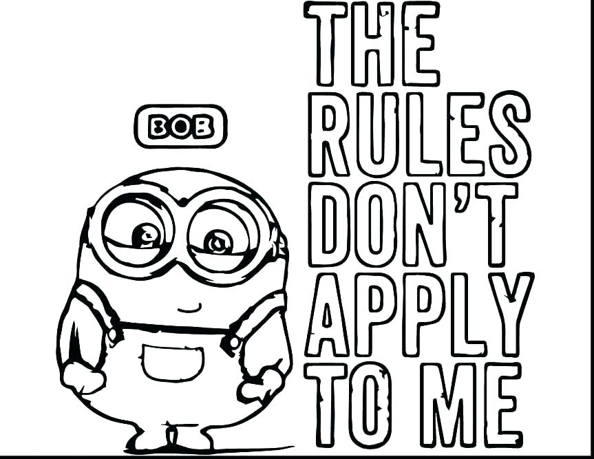 863x667 Minion Coloring Pages Minion Coloring Pages Bob Minion Coloring
