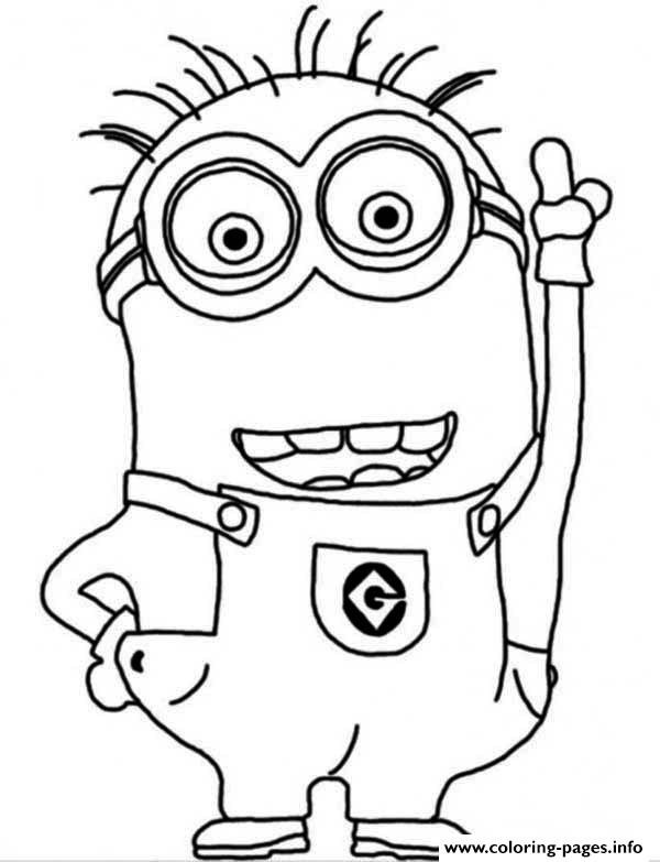 600x783 Crazy Dave The Minion Coloring Page Coloring Pages Printable
