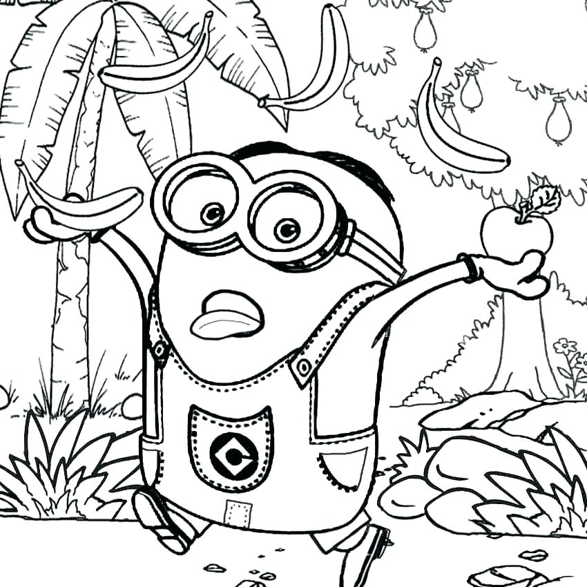 850x850 Printable Minion Pictures Minion Coloring Pages Printable