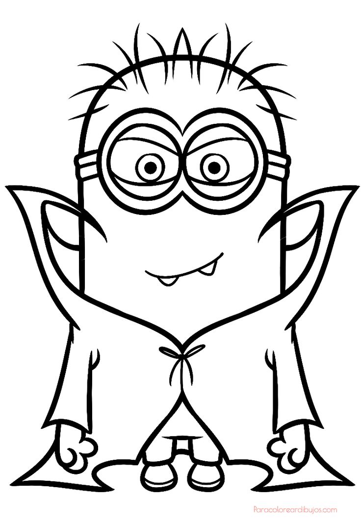 Minion Halloween Coloring Pages