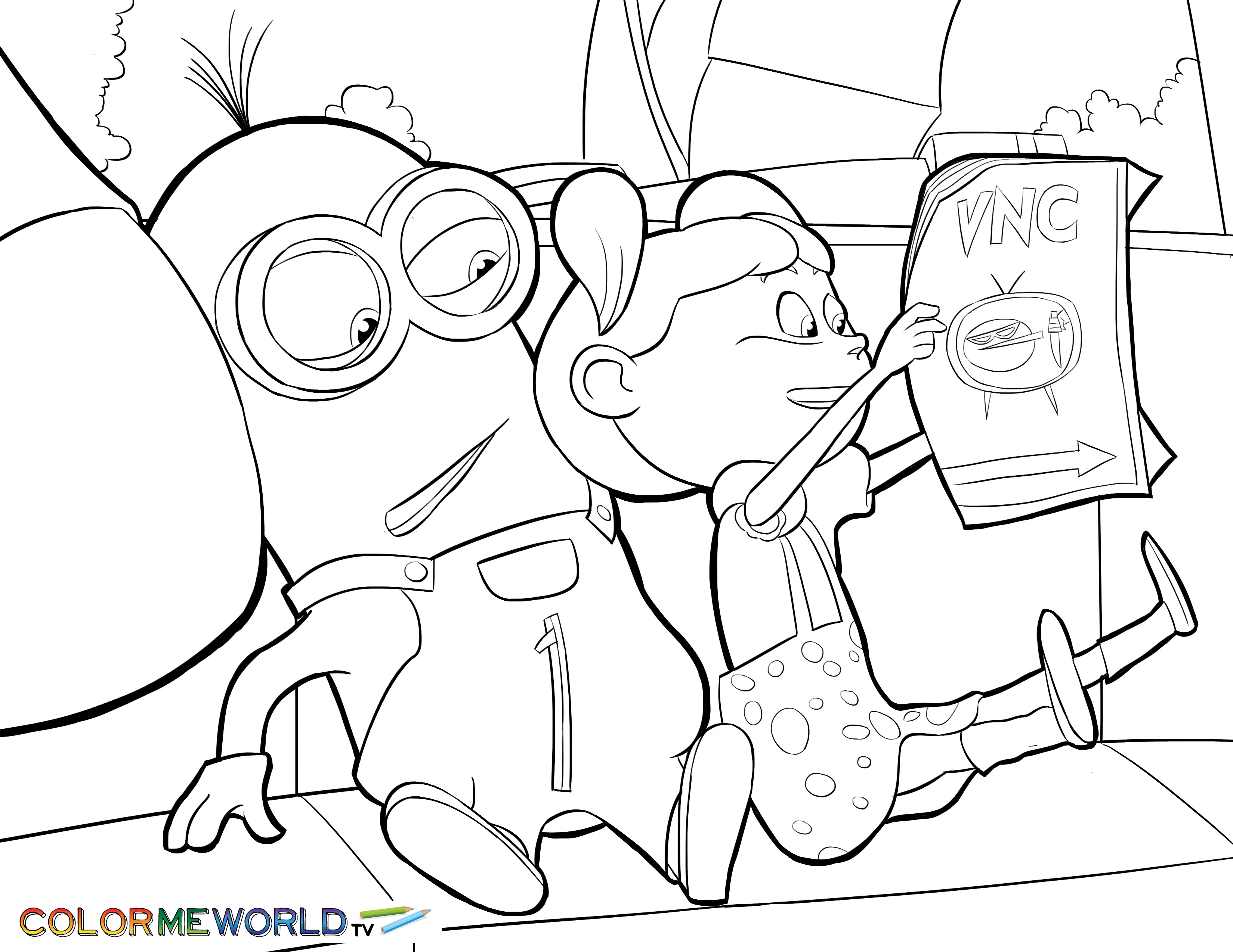 3300x2550 Coloring Pages Minions Bob To Print