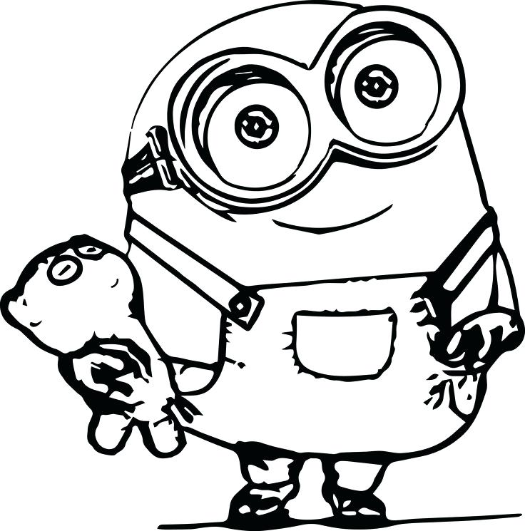 736x745 Printable Coloring Papers Free Minions Coloring Page Printable