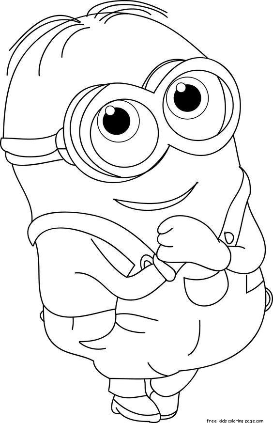 564x873 Printable The Minions Dave Coloring Page For Kids.free Online