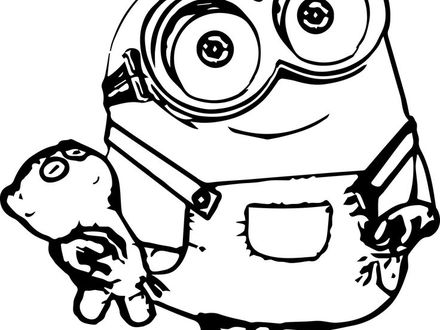 Minion Valentine Coloring Pages