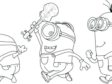440x330 Minion Coloring Page Despicable Me 2 Evil Minion Coloring Pages