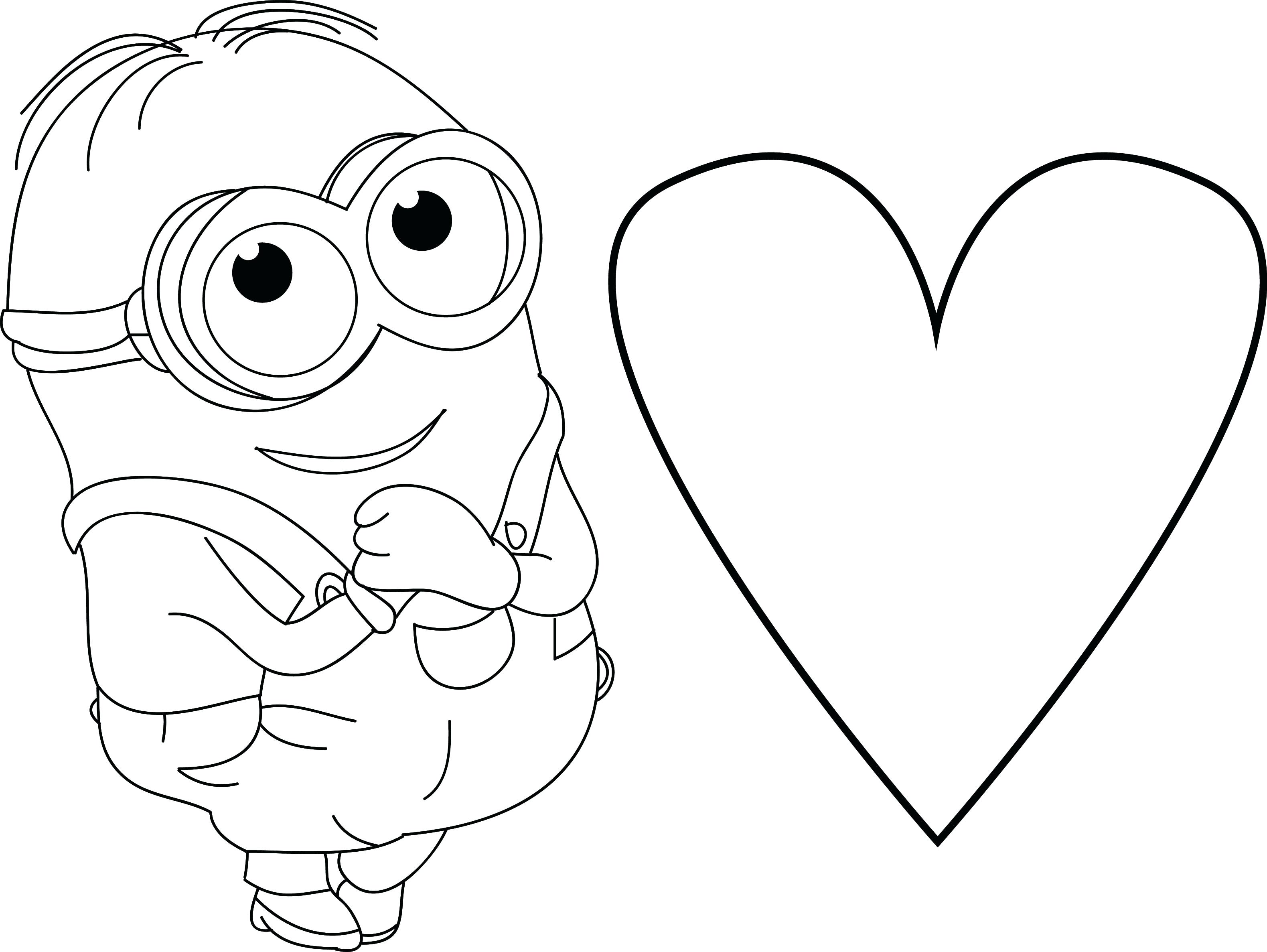 3159x2373 Coloring Page ~ Heart Color Page Coloring Ribbon Printable Pages