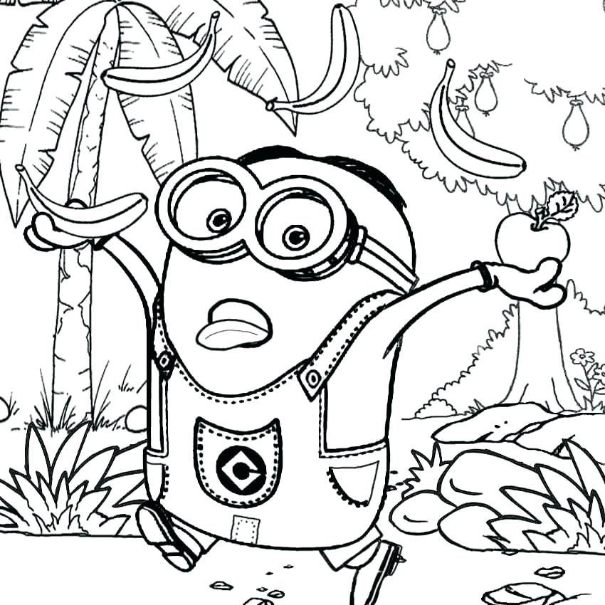 850x850 Minion Coloring Pages Free Printable Minion Coloring Pages Minions