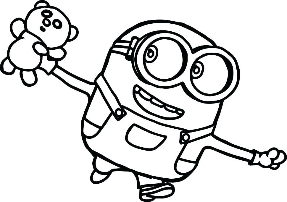 970x683 Fresh Minion Coloring Page For Minions Coloring Pages Medium Size