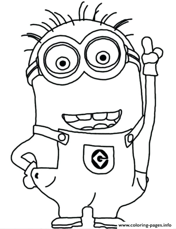 600x783 Lovely Minions Coloring Pages Pdf And Crazy The Minion Coloring