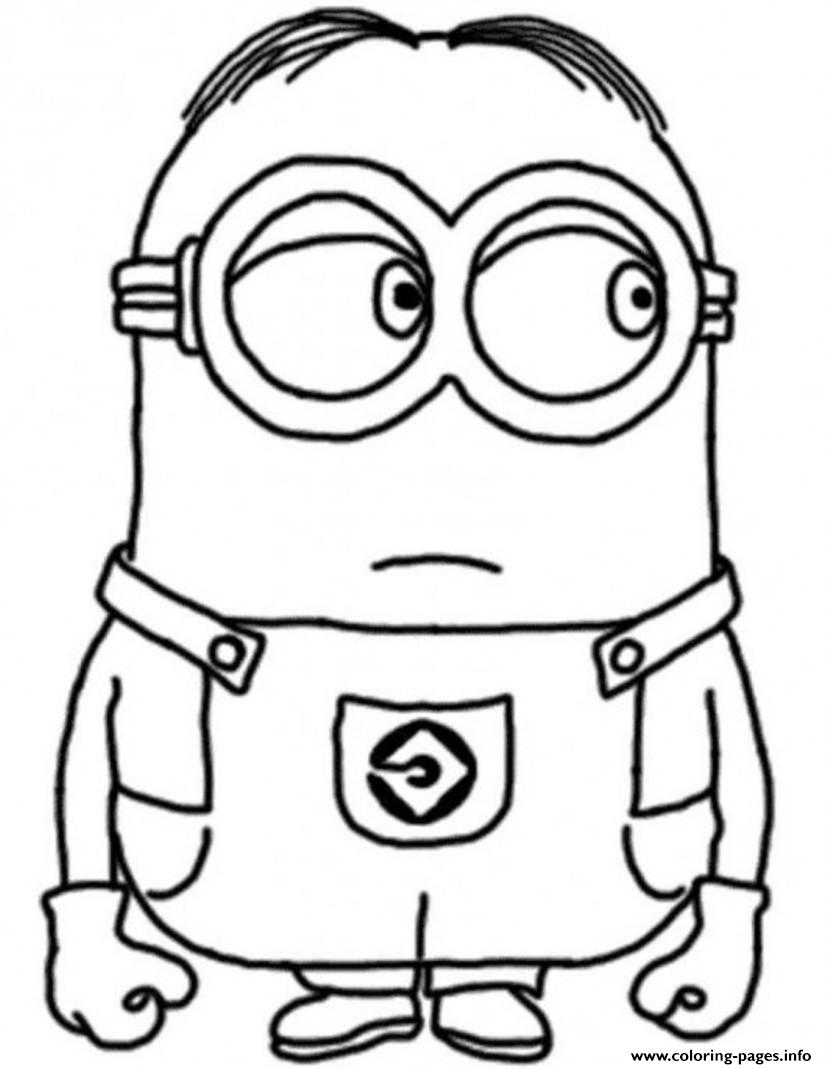 827x1069 Coloring Pages Of Minions Print Dave The Minion Despicable Me