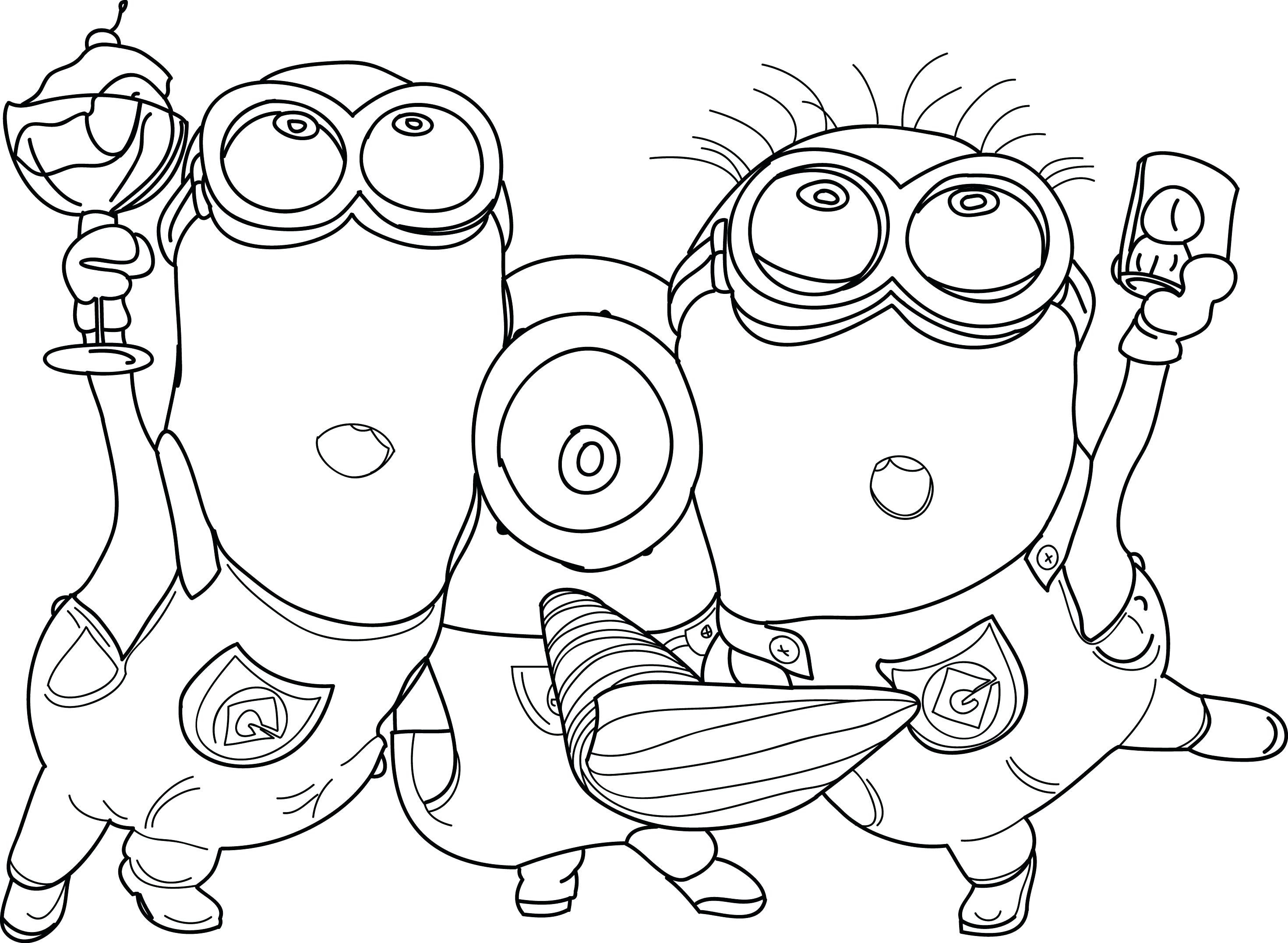 2941x2153 Coloring Pages ~ Despicable Me Coloring Pages Free Minions Sheets