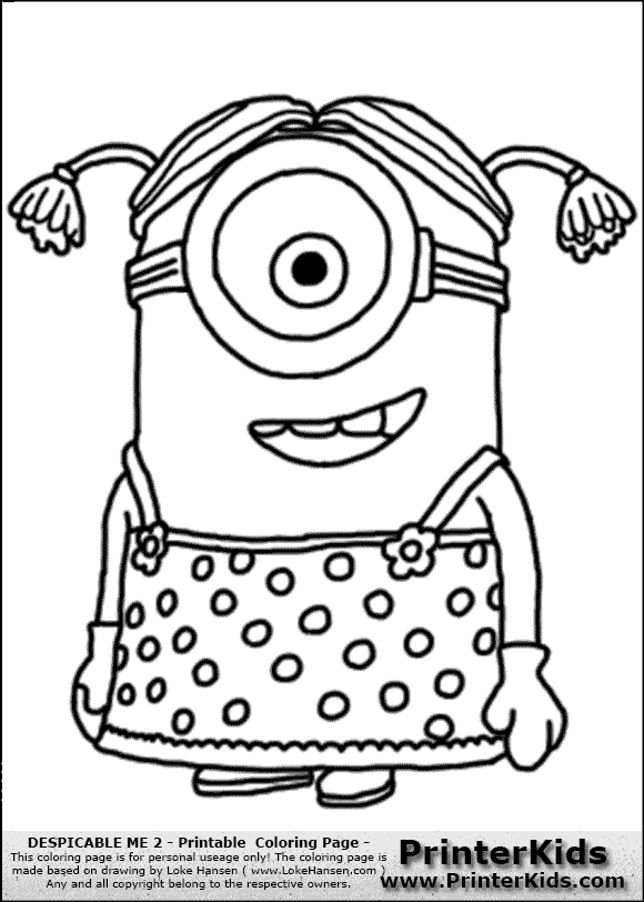 580x812 Despicable Me Minions Coloring Pages