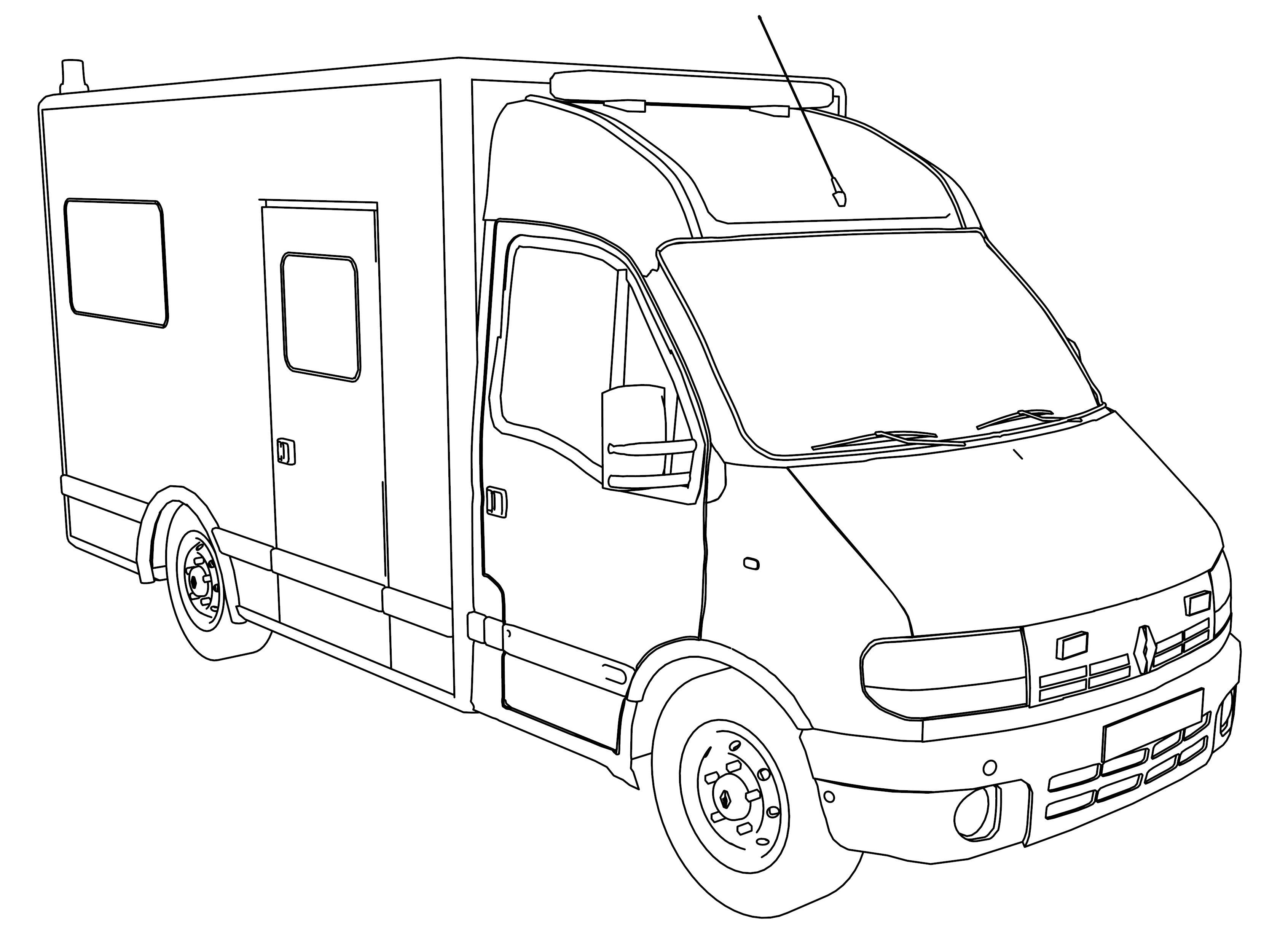 3384x2480 23 Ambulance Coloring Pages Images Free Coloring Pages