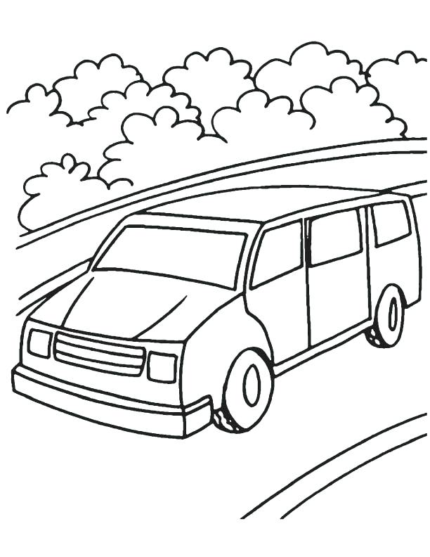 612x792 Kids Coloring Pages Printable Inspiring Minivan Page In Pretty