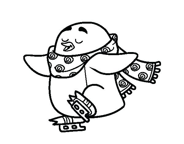 600x470 Mink Coloring Pages Ice Skating Penguin Coloring Page Minerva Mink