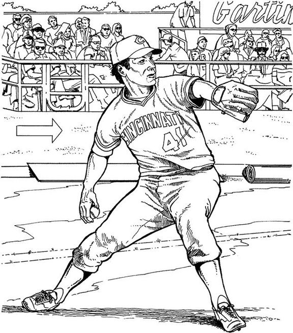 576x655 Baseball Coloring Pages
