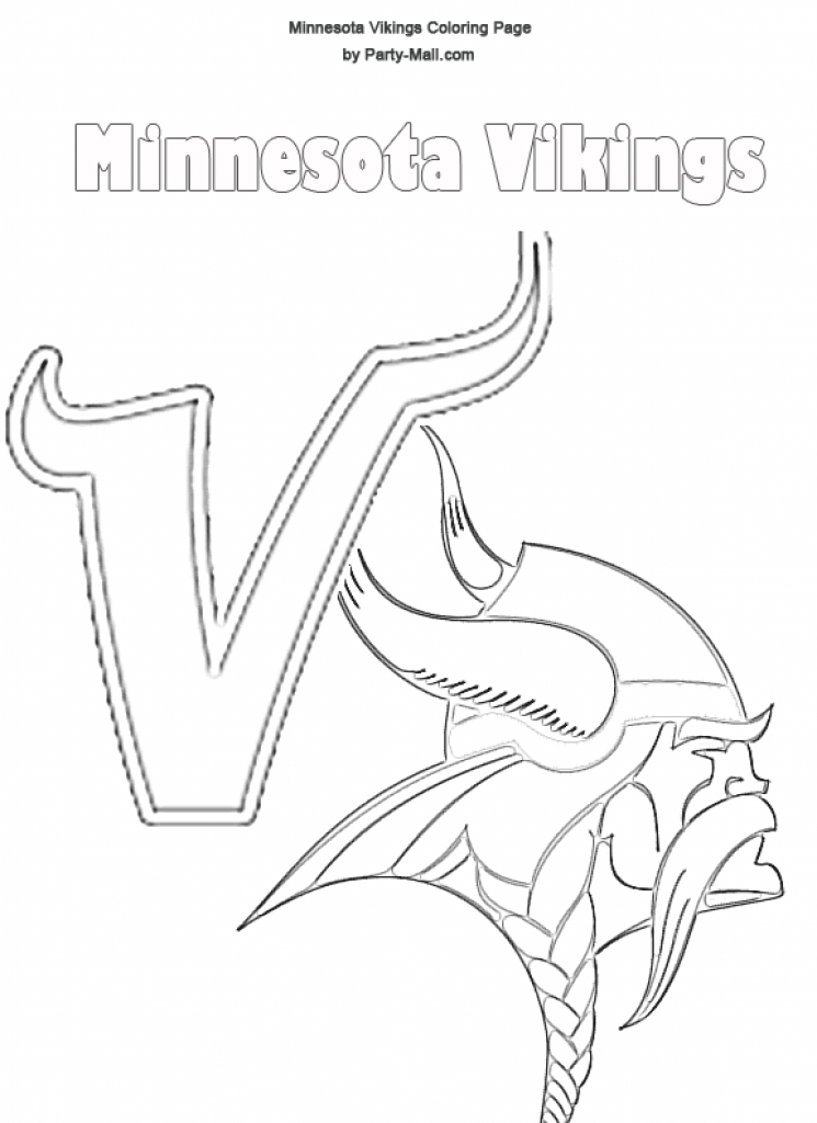 745x1024 Minnesota Vikings Coloring Pages Minnesota Vikings Logo Stencil