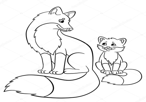 476x333 Cute Fox Coloring Page Image Clipart Images