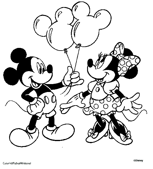 520x575 Mickey And Minnie Kissing Coloring Pages