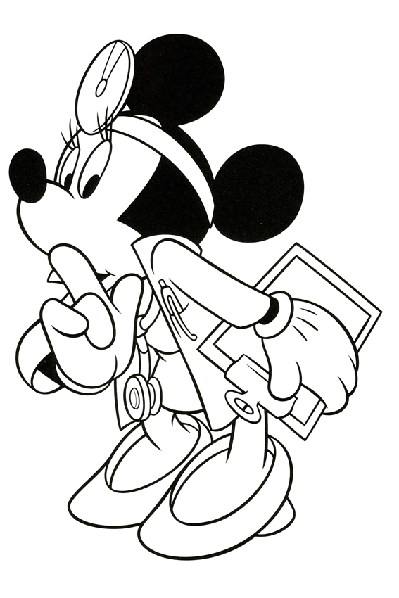 567x850 Minnie Mouse With Her Own Great Coloring Pages Section