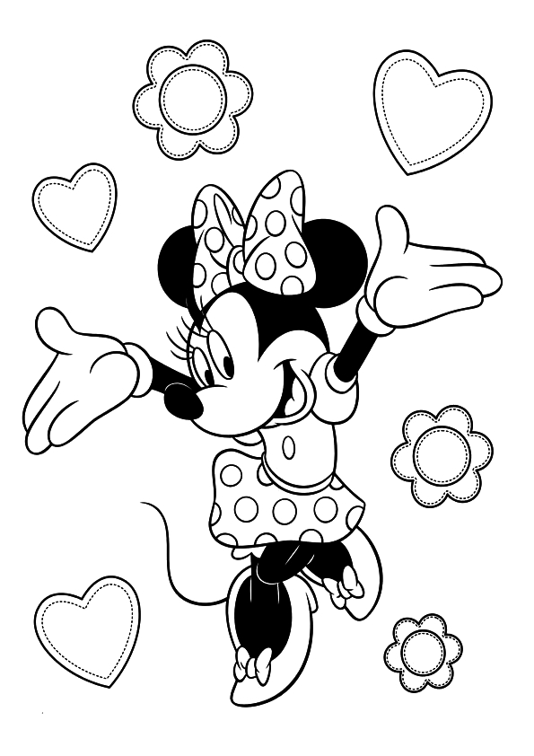 595x842 Minnie Mouse And Daisy Duck Coloring Pages Free Printable Minnie