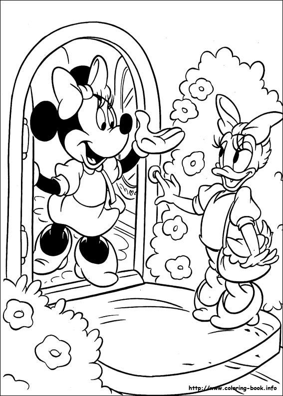 567x794 Minnie Mouse And Daisy Duck Coloring Pagesfree Pages On Emejing