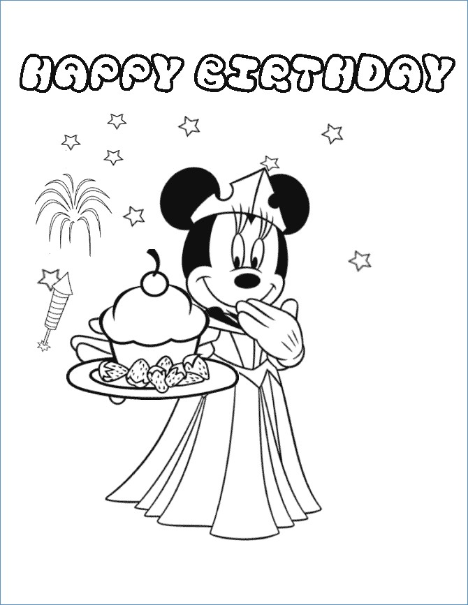 670x867 Minnie Mouse Birthday Coloring Pages Best Happy Birthday Wishes