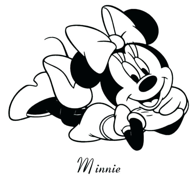 687x640 Minnie Mouse Coloring Pages Icontent