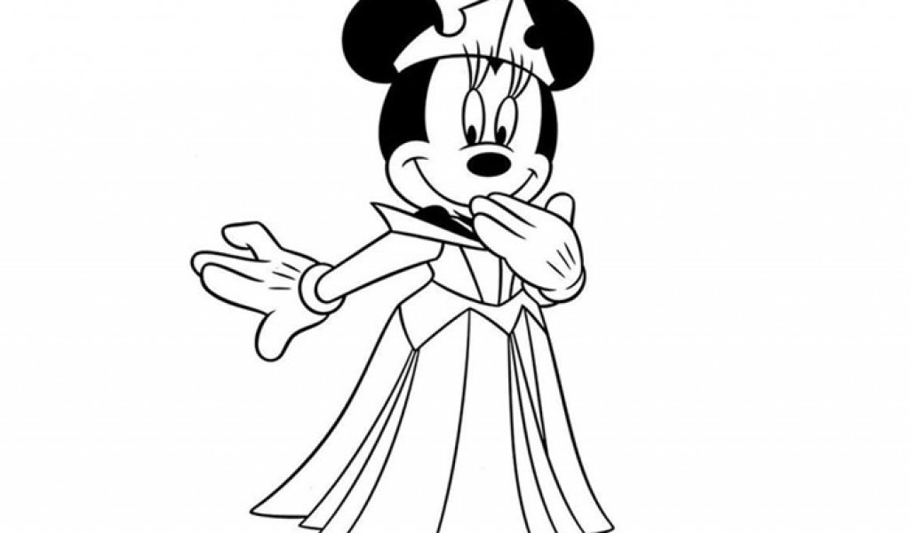Minnie Mouse Bow Coloring Page