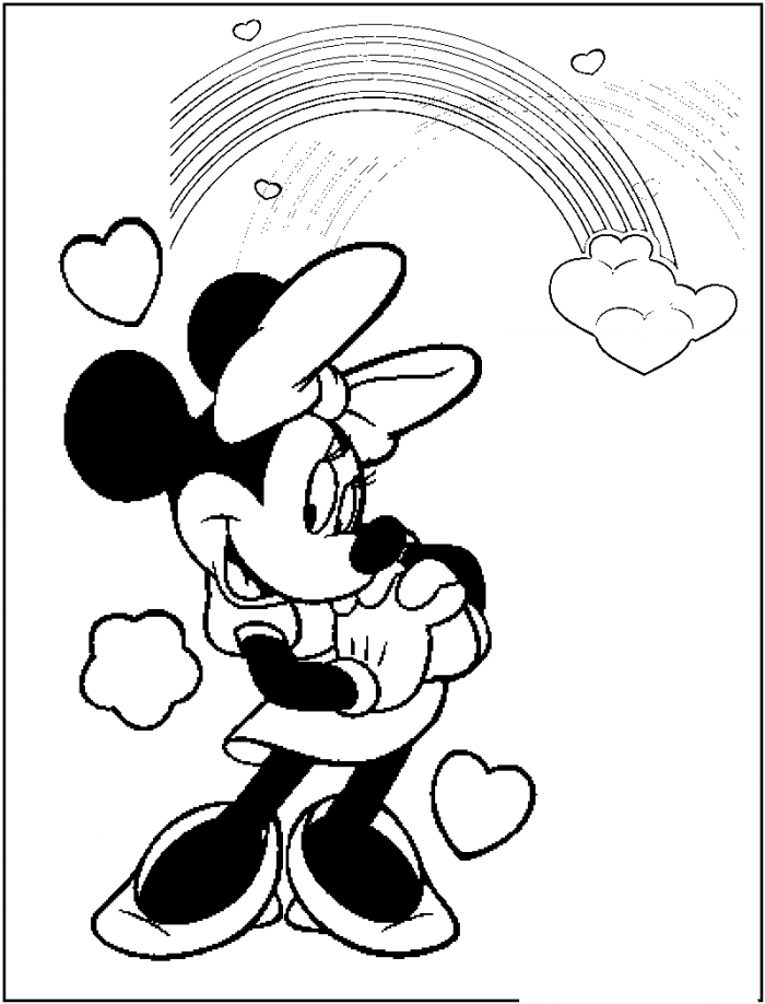 700x918 Minnie Mouse Bow Coloring Pages Minnie Between Stars Coloring