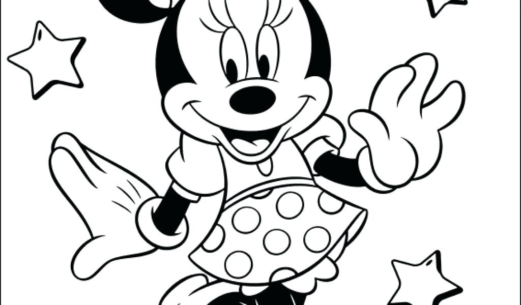 1024x600 Minnie Mouse Coloring Pages For Kids Printabl On Unique Minnie