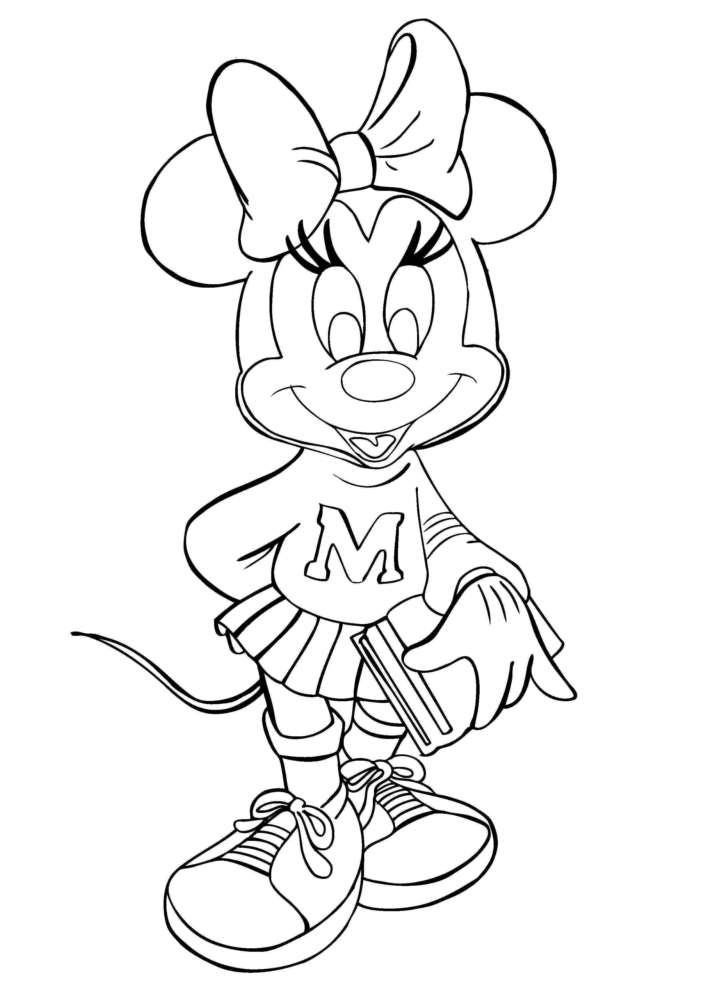 2480x3508 Coloring Pages Minnie Mouse Printable
