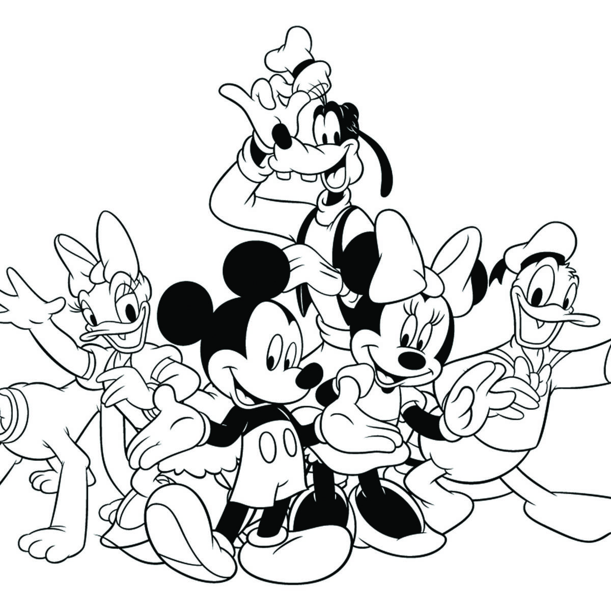 1200x1200 Mickey Mouse Coloring Pages Pdf