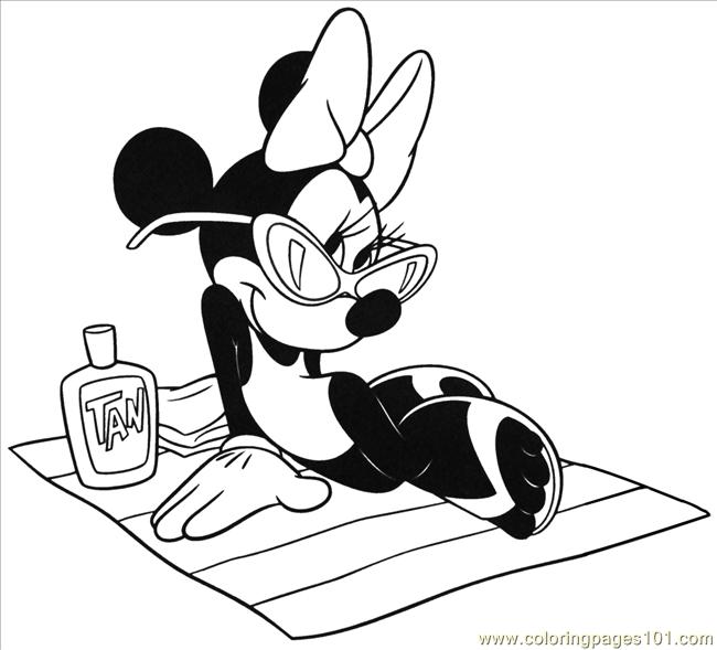 650x589 Minnie Mouse Color Page7 Coloring Page