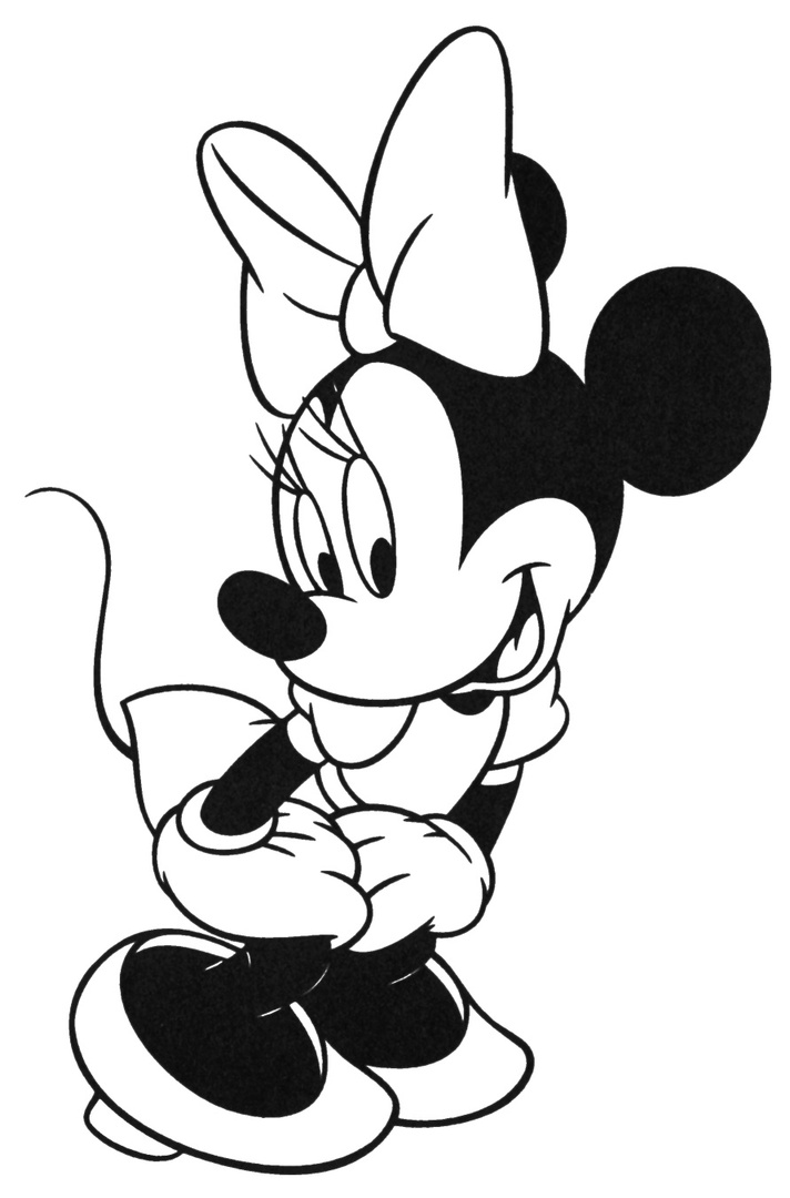 712x1080 Minnie Para Colorear
