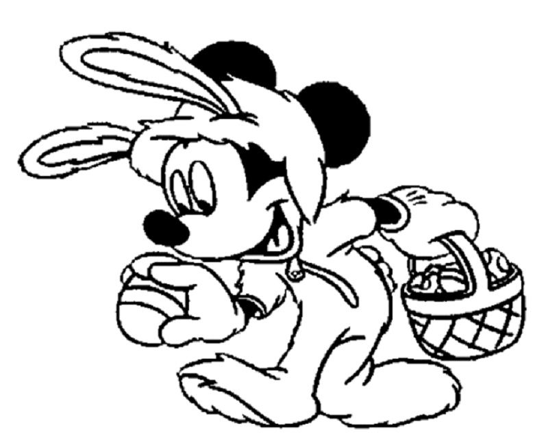 778x650 Easter Coloring Pages Mickey Mouse Disney Mickey