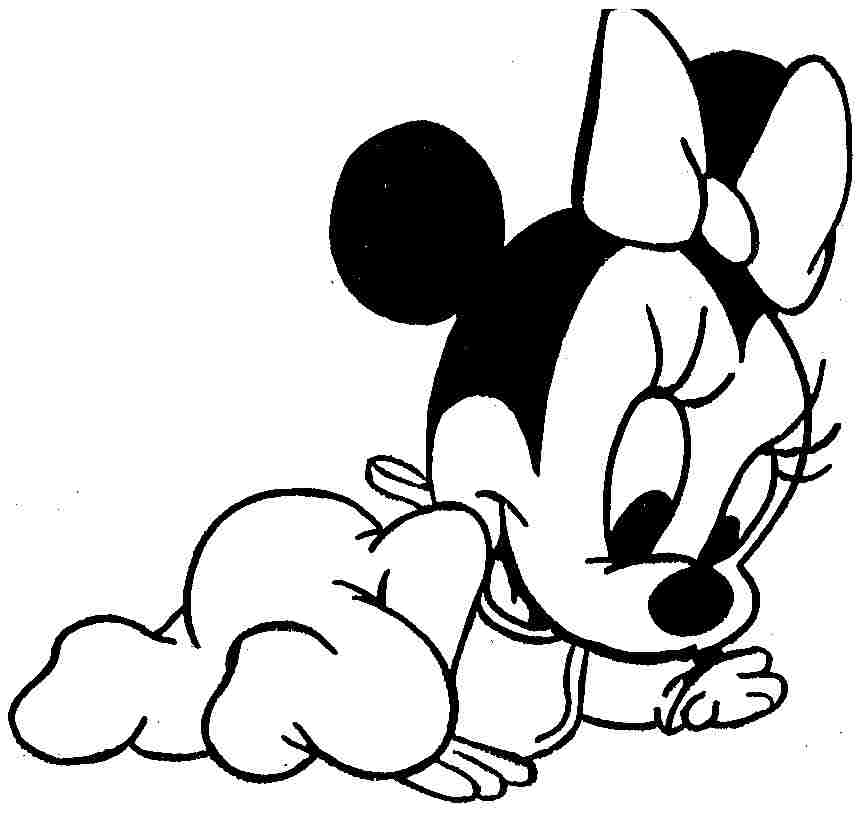 863x815 Free Minnie Mouse Coloring Pages Ba Minnie Mouse Coloring Pages
