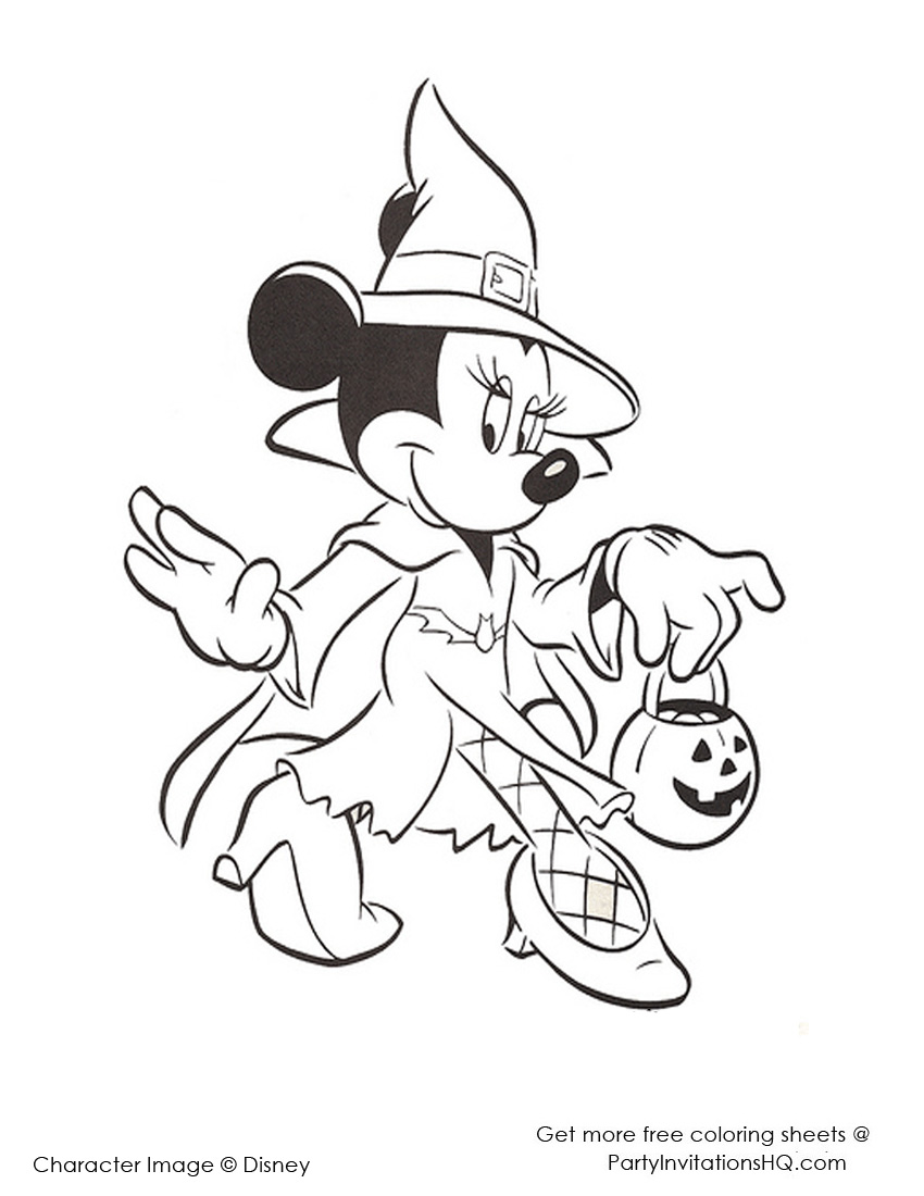 850x1100 Disney Halloween Coloring Pages