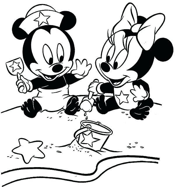 604x640 Baby Minnie Mouse Coloring Pages Coloring Cartoon Design Baby