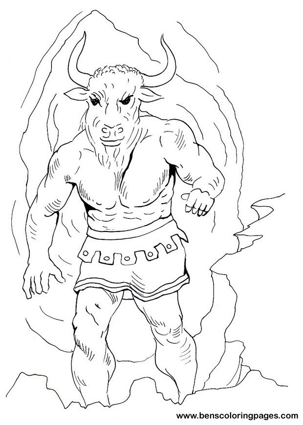 620x870 Minotaur Coloring Pages Coloring Page For Kids