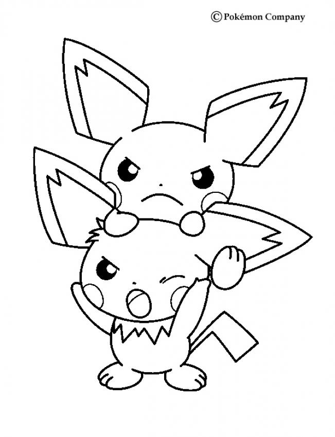 651x850 Pichu Coloring Pages