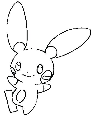 400x506 Plusle And Minun Coloring Pages Vanda