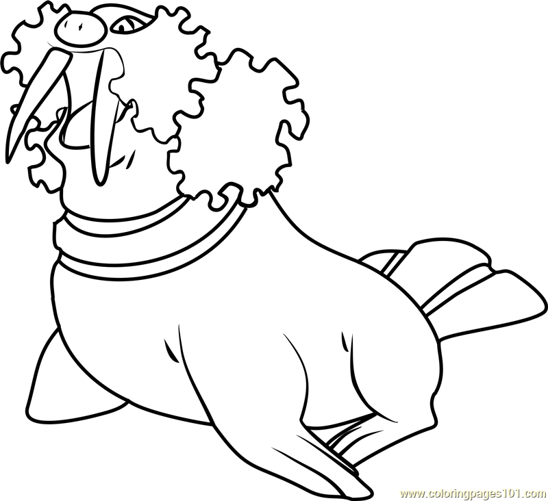 800x732 Walrein Pokemon Coloring Page