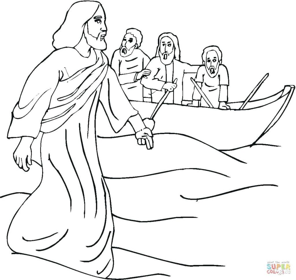 1024x969 Coloring Pages ~ Jesus Calms The Storm Coloring Page Miracle Jesus