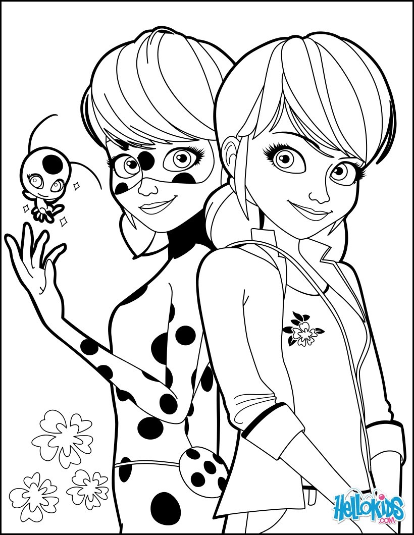 820x1060 Largest Ladybug Color Page Miraculous Coloring