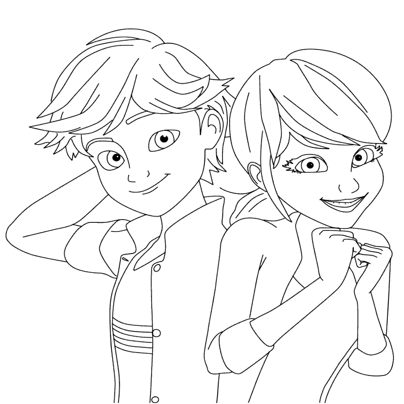 830x830 Miraculous Tales Of Ladybug Amp Cat Noir Colouring Pages